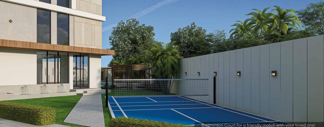 Badminton court at Middle Town, Kandlakoya