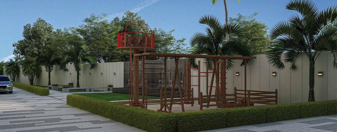 Children's play area at Middle Town gated community, Medchal